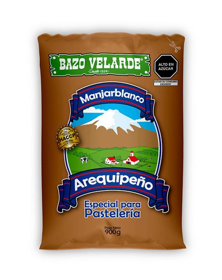 Manjar arequipeño Bazo Velarde bolsa 900g