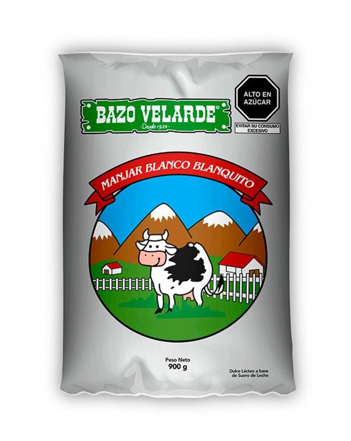 Manjar blanquito Bazo Velarde bolsa 900g