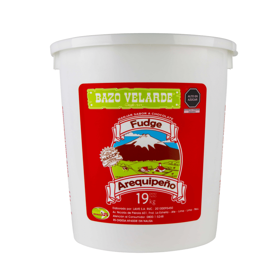 Fudge arequipeño Bazo Velarde balde 19kg