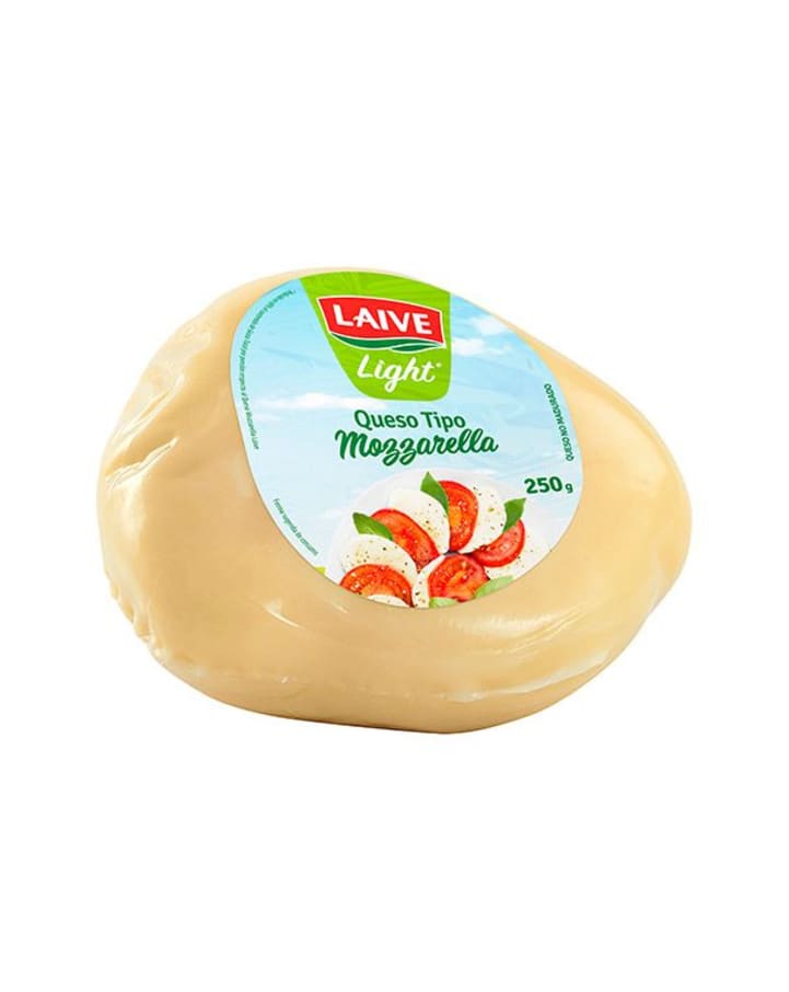 Queso mozzarella Laive light porción