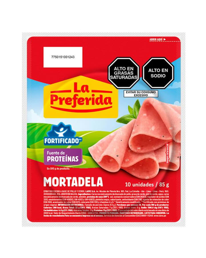 Mortadela La Preferida paquete 85g