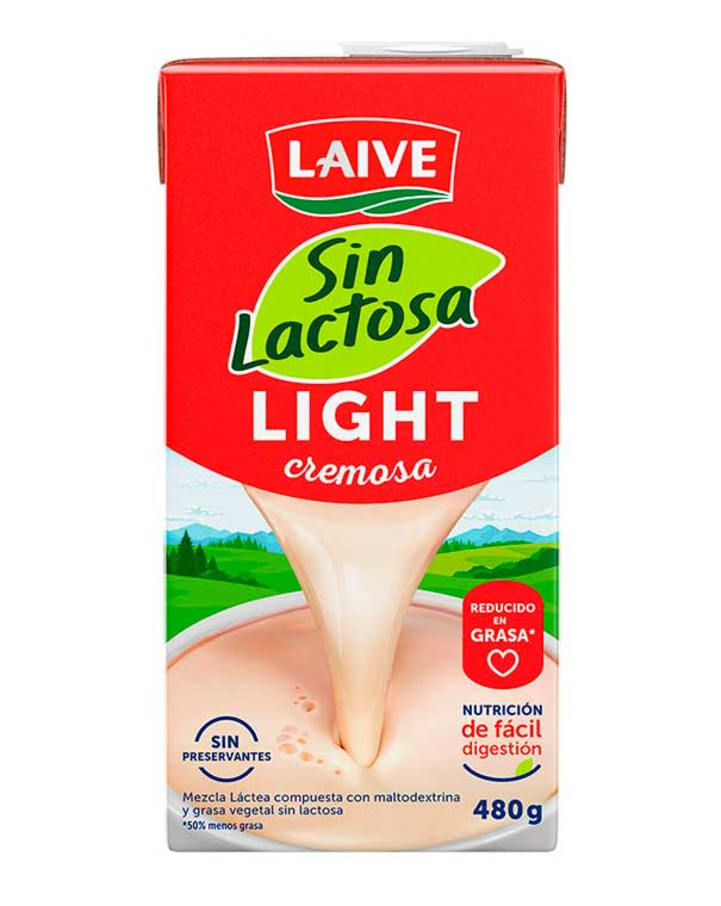Mezcla láctea Laive sin lactosa light caja 480g