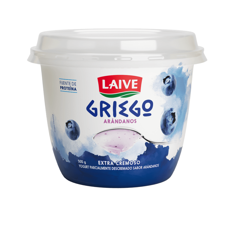 Yogurt Laive griego arándanos pote 500 g