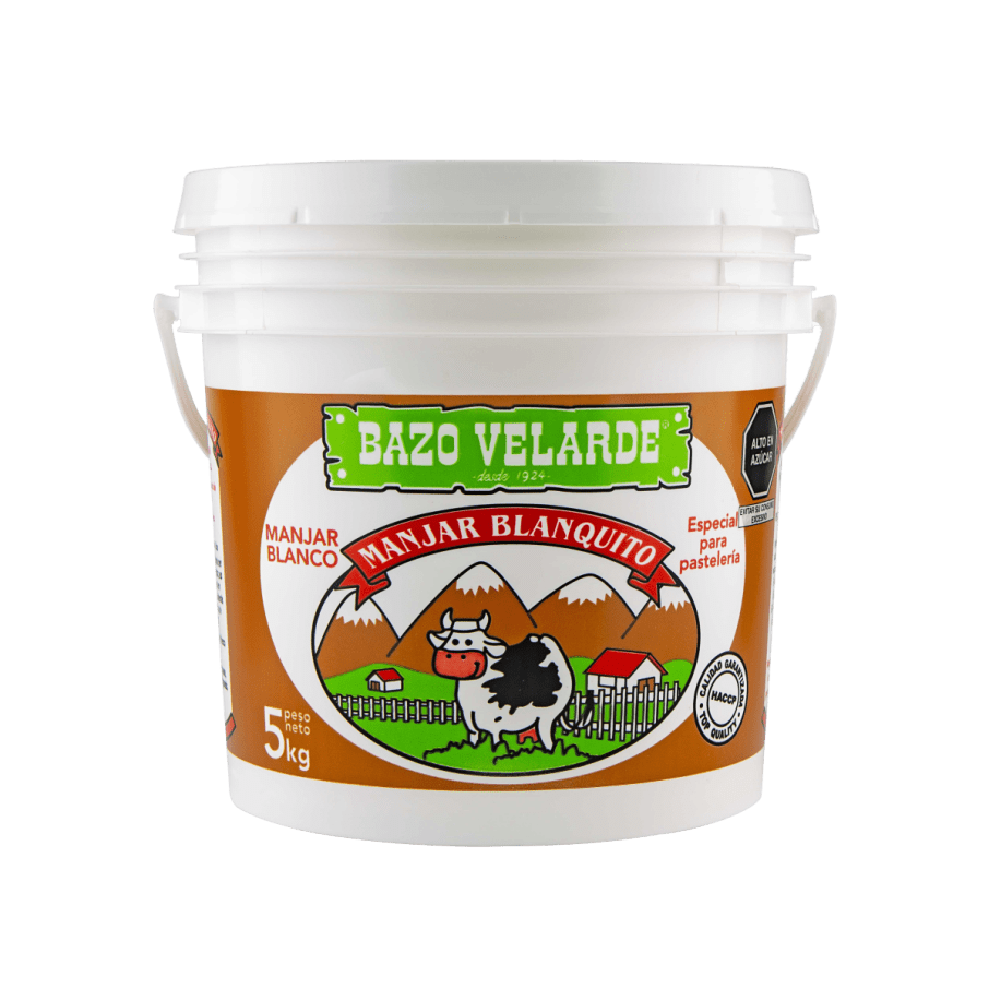 Manjar blanquito Bazo Velarde balde 5kg
