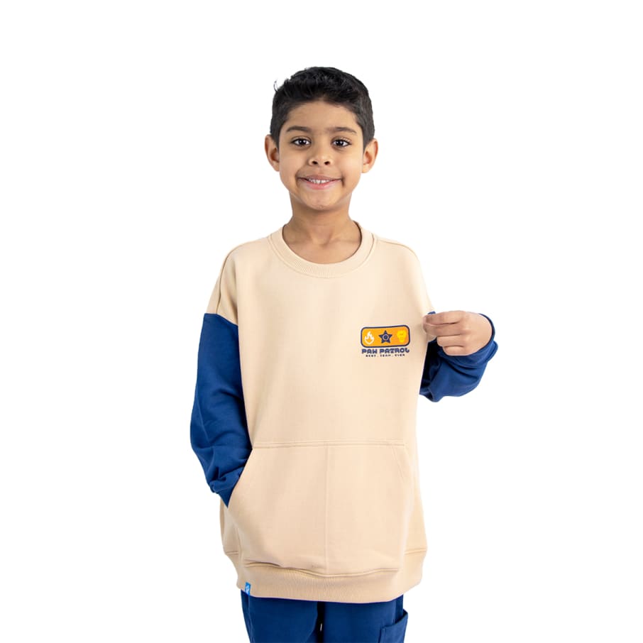 POLERA MODA PAW PATROL NIÑO BEIGE
