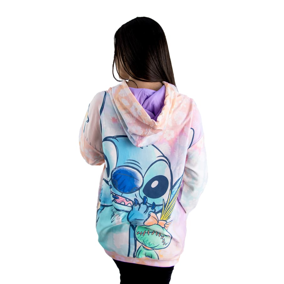 POLERA CON CAPUCHA LILO Y STITCH DISNEY MUJER