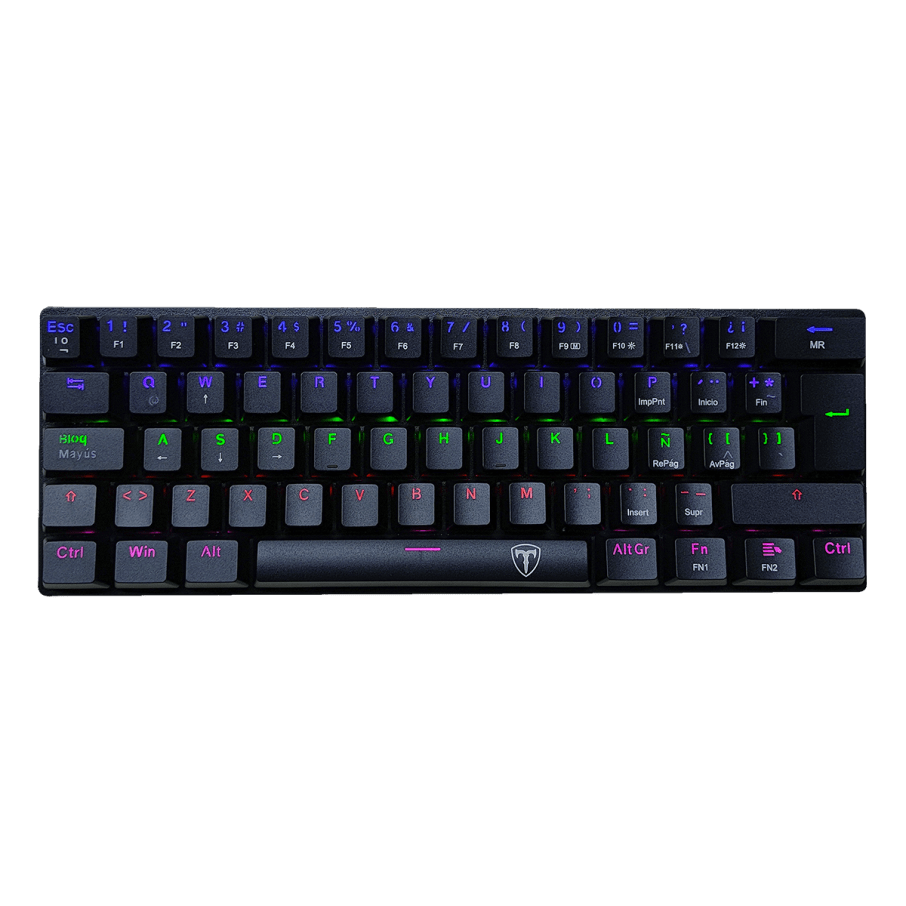 Teclado T-Dagger ARENA LITE Rainbow, Spanish T-TGK321-BR BLACK - RED SWITCH