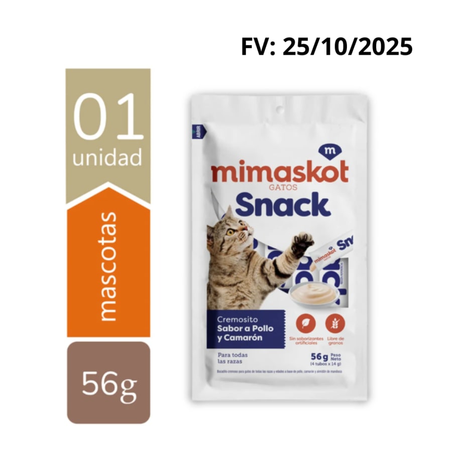 MIMASKOT GATOS SNACK CREM 56gr
