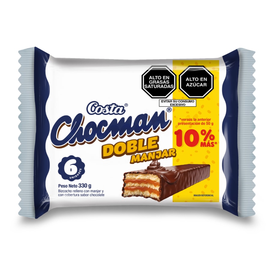 CHOCMAN DOBLE MANJAR 8X6X55GR