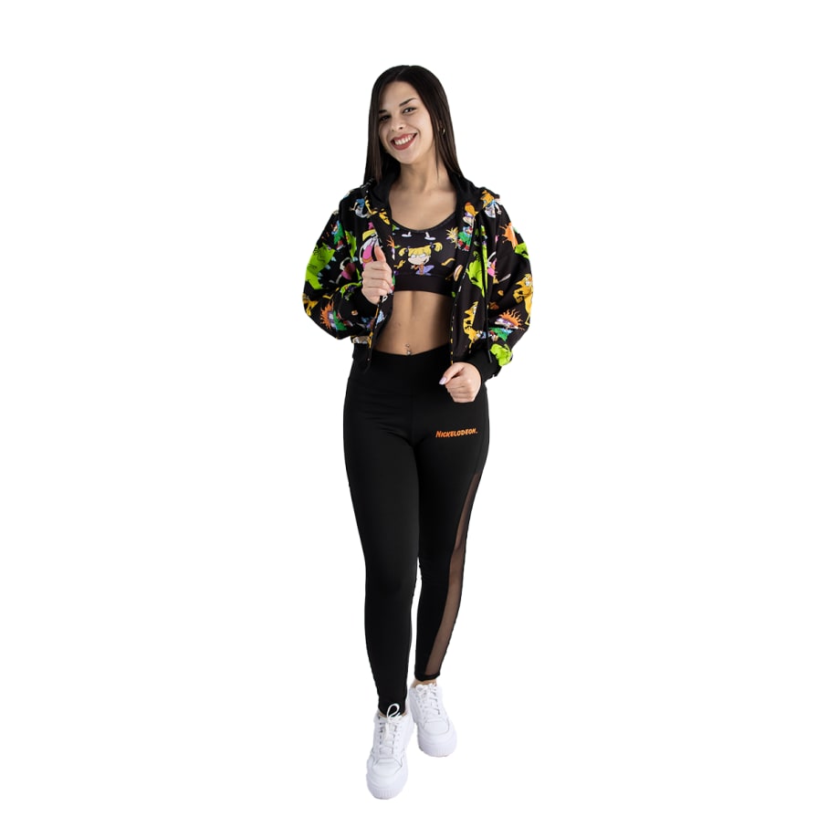 POLERA CROP NEGRO RUGRATS DAMA