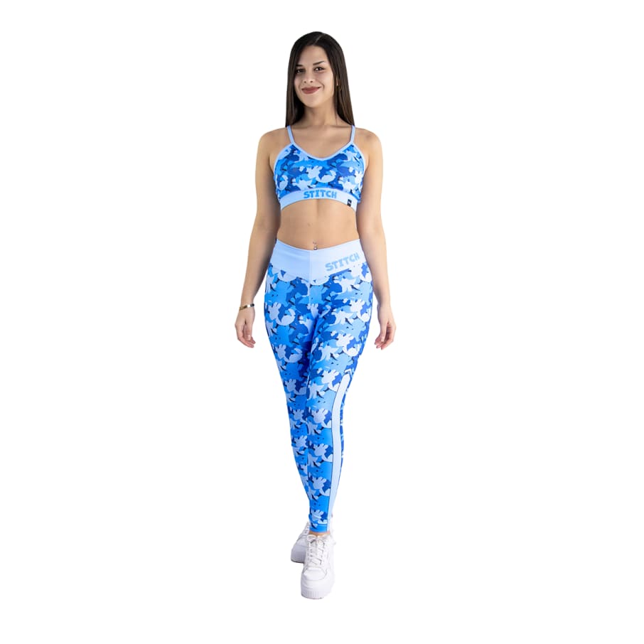 LEGGING DEPORTIVO CELESTE LILO Y STITCH DAMA