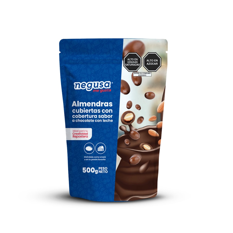 ALMENDRA CON CHOCOLATE CON LECHE 500 G