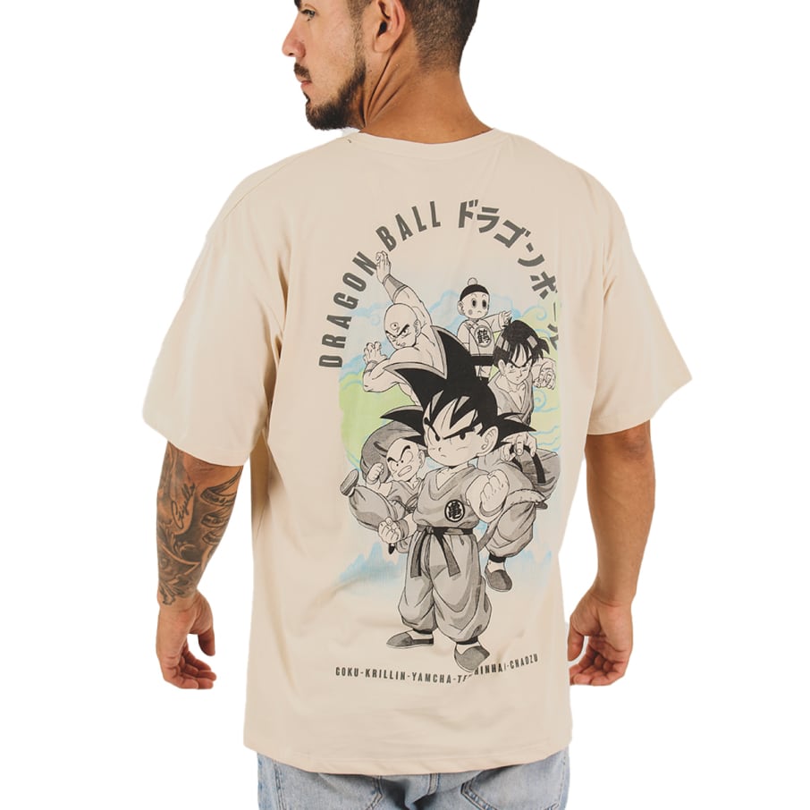 POLO OVERSIZE DRAGON BALL HOMBRE VAINILLA