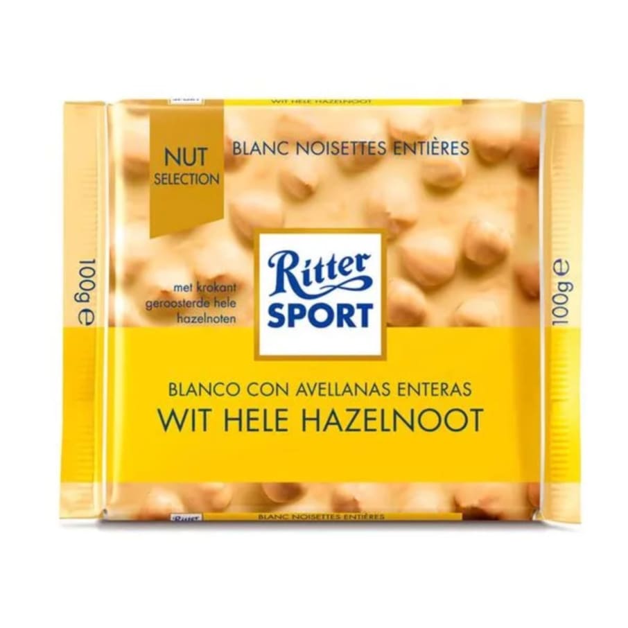 Chocolate Blanco con Avellanas Enteras (100g)