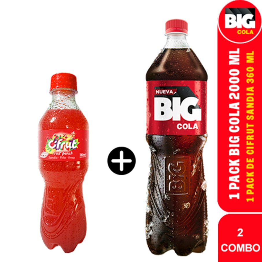 COMBO 1 PACK BIG COLA 2000 ML - 1 PACK CIFRUT 360 ML
