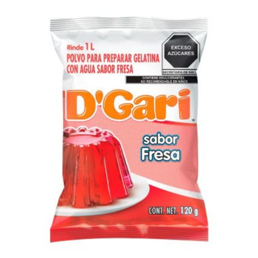 Gelatina de DGari Sabor Fresa en Polvo 120 g