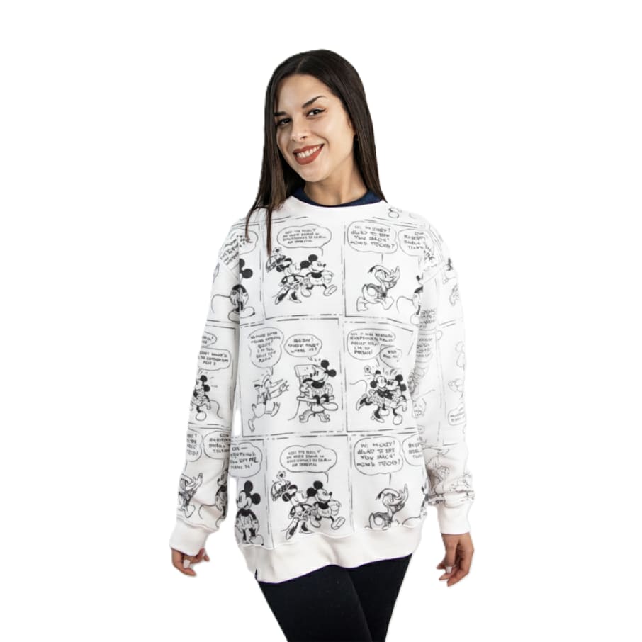 POLERA CUELLO REDONDO DAMA CLASICOS DE DISNEY MARFIL