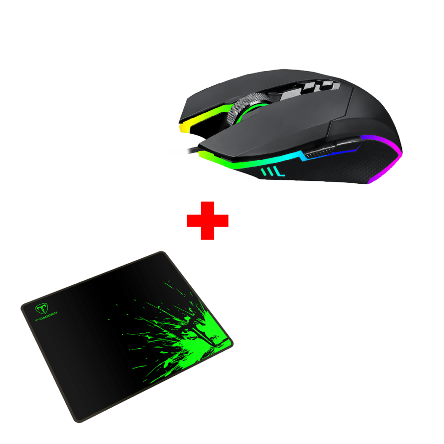 Mouse T-Dagger LIEUTENANT T-TGM301RGB + Mouse Pad T-Dagger LAVA S T-TMP100