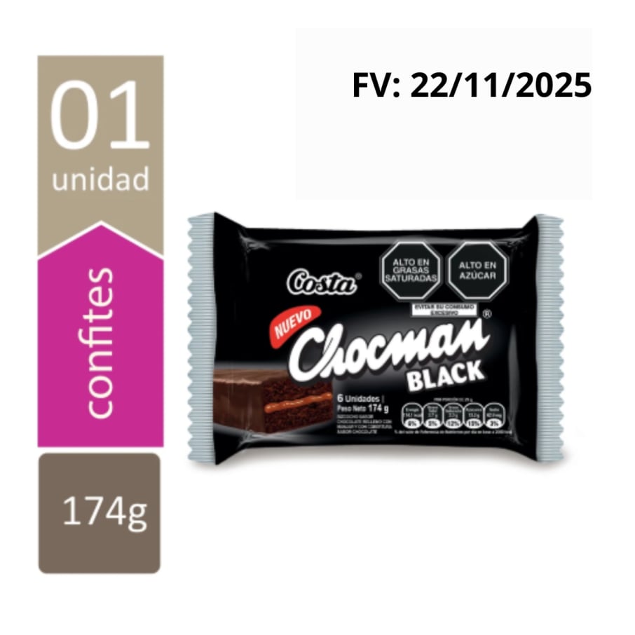 BIZCOCHO CHOCMAN BLACK 6X29GR