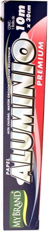 Papel Aluminio Mybrand 10 Mts X 30 Cms