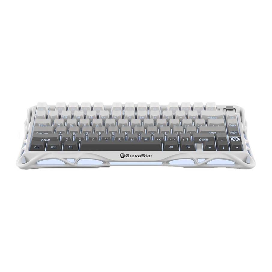 Teclado GravaStar MERCURY K1 Inalambico Ingles GRADIENT WHITE