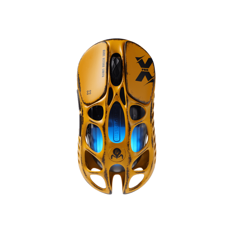 Mouse GravaStar MERCURY XPRO Inalámbrico 8K Dongle BATTLE WORN YELLOW EDICIÓN ESPECIAL