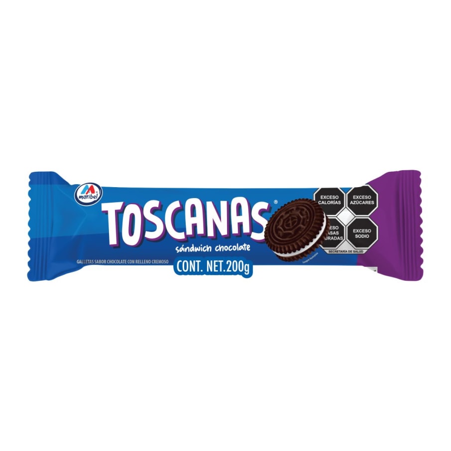 GALLETAS MARIBEL TOSCANAS CHOCO 200 GR ROLLO