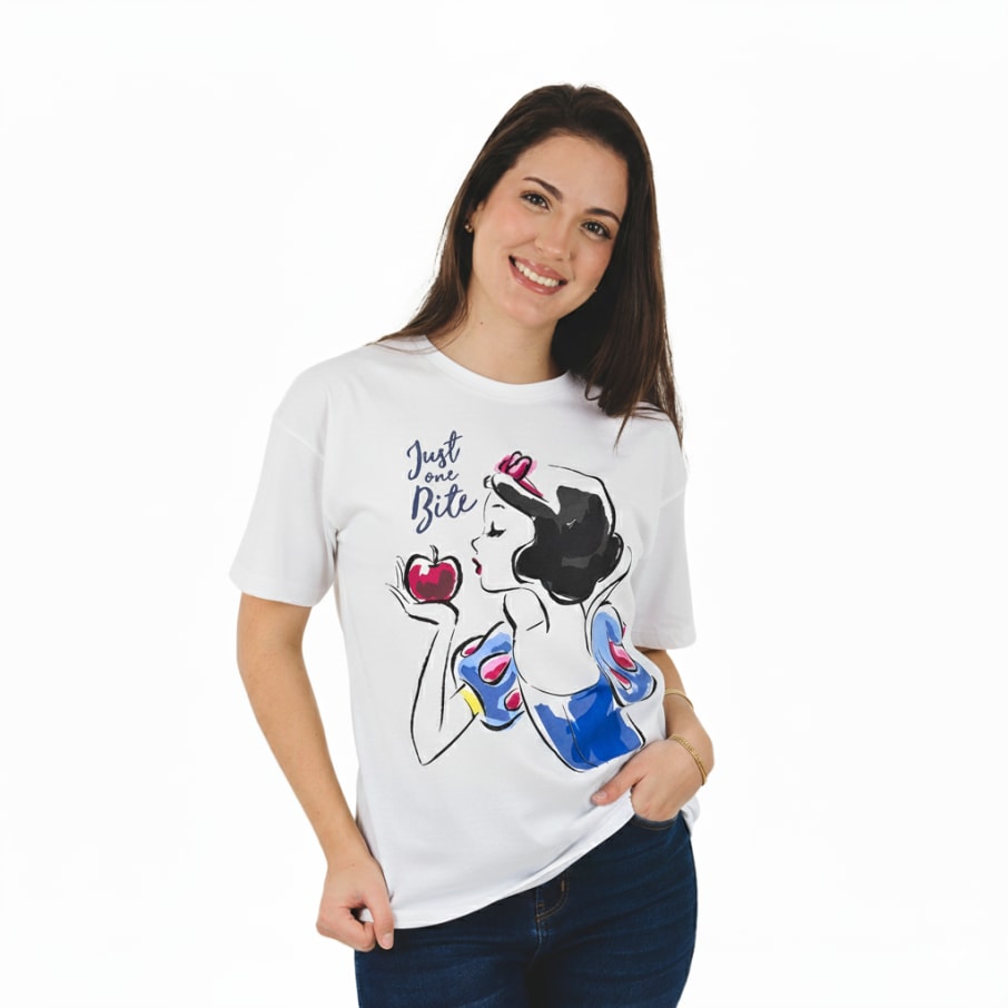 POLO OVERSIZE MC BLANCA NIEVES MUJER MARFIL