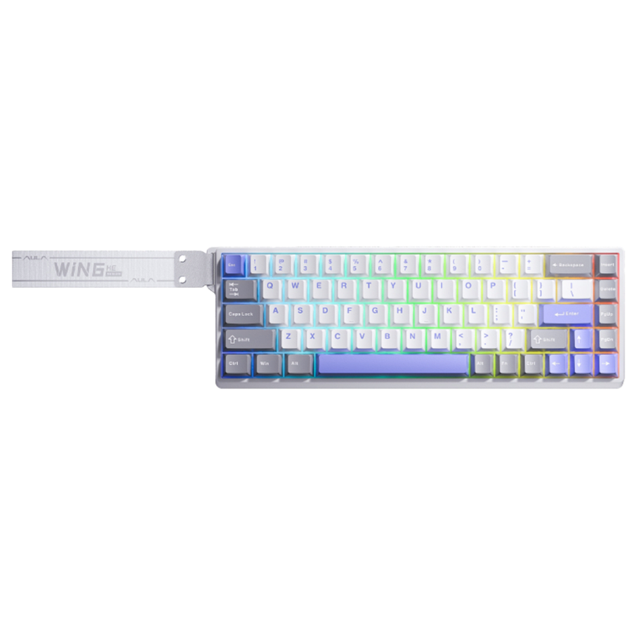 Teclado Aula WIN68HE MAX Cableado GREY/WHITE/PURPLE - MAGNETIC SWITCH