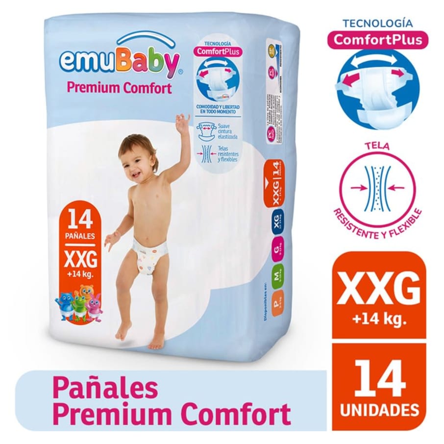 Pañal Des.EMUBABY Prem.Comfort.XXG_14u_(M:8)
