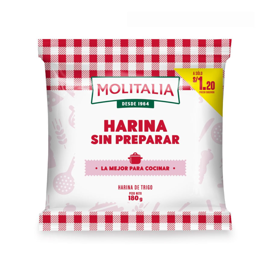 HARINA SIN PREPARAR MOLITALIA 180 GR