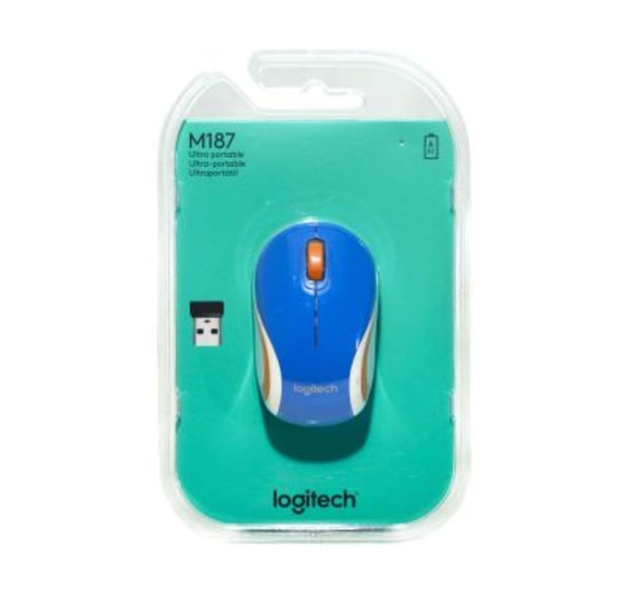 MOUSE OPTICO INALAMBRICO M187 AZUL