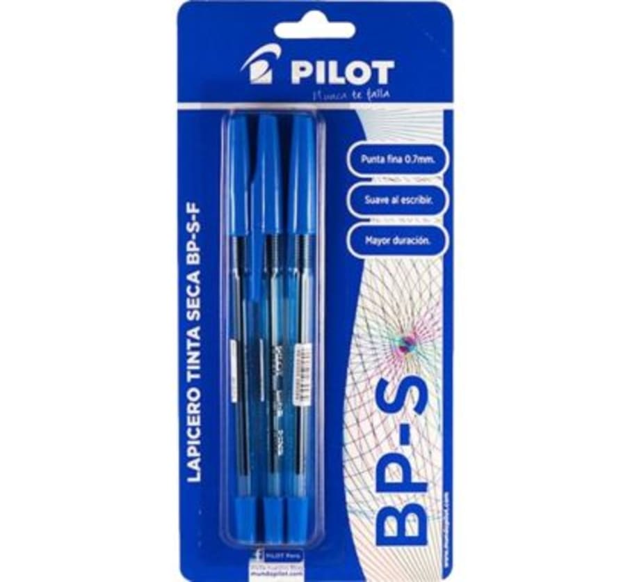 BOLIGRAFO PLT SKIN BP-SF X 3 AZUL