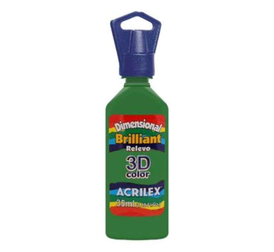 PINTURA 3D BRILLANTE 35 ML.VERDE MUSGO