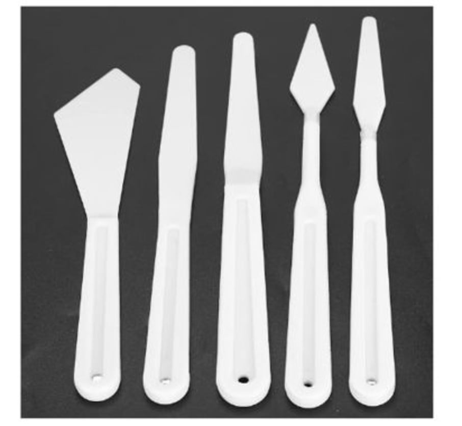 ESPATULA PLASTICA 5 PZAS