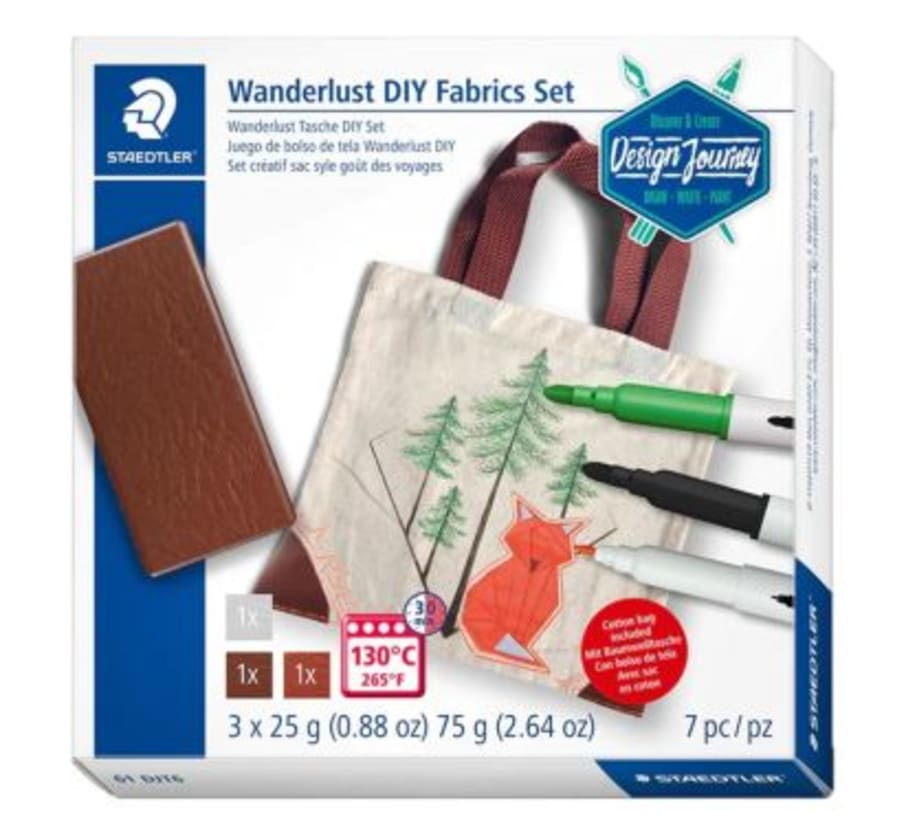 SET BOLSA DE TELA WANDERLUST DIY