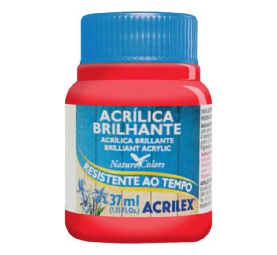PINTURA ACRILICA BRILLANTE 37 ML.ROJO FUEG