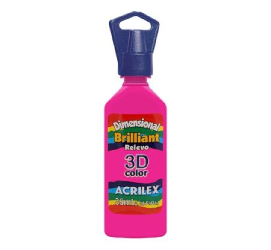 PINTURA 3D BRILLANTE 35 ML.ROSA FUCSIA