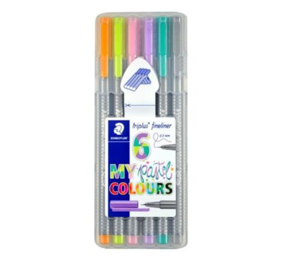 PLUMON FINELINER TRIPLUS 0.3MM PASTEL X6