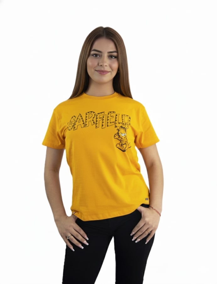POLO NARANJA GARFIELD MUJER