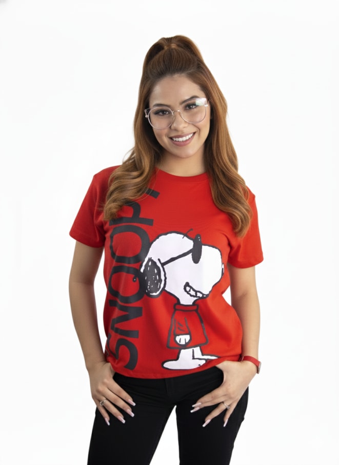 POLO BAS MC SNOOPY ROJO