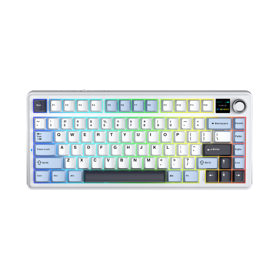 Teclado Aula F75MAX Inalambrico BLUE/WHITE/DARK PURPLE - REAPER SWITCH