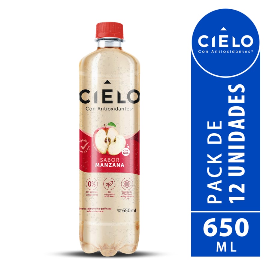  CIELO MANZANA PET NO RETORNABLE 650 ML 12