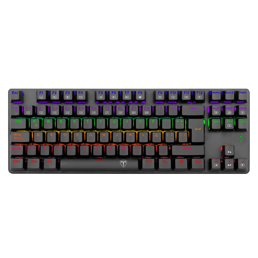 Teclado T-Dagger BORA LITE Rainbow, Spanish T-TGK313GB-LIT BLACK RED SWITCH