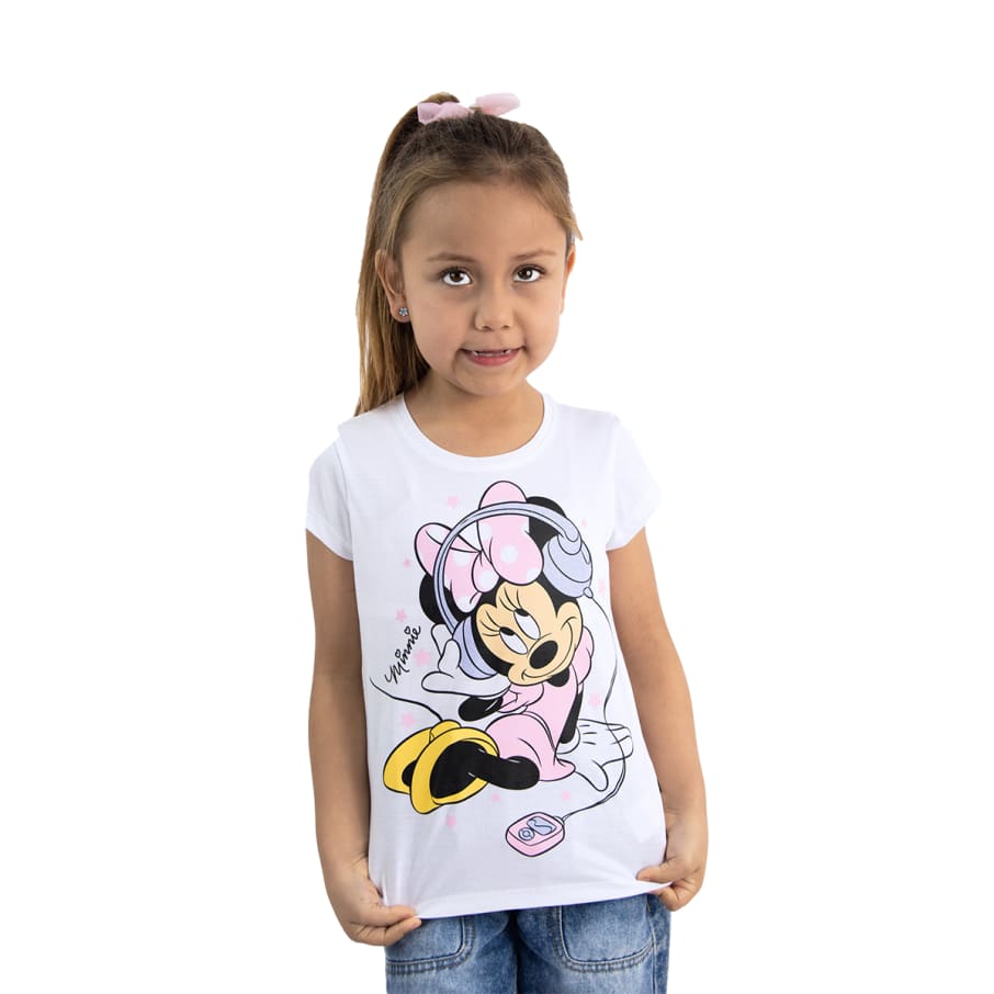 POLO MINNIE MOUSE BLANCO NIÑA