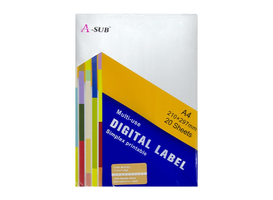 PAQ. 20H. 135GSM PAPEL FOTO A4 METAL PLATEADO CON ADHESIVO