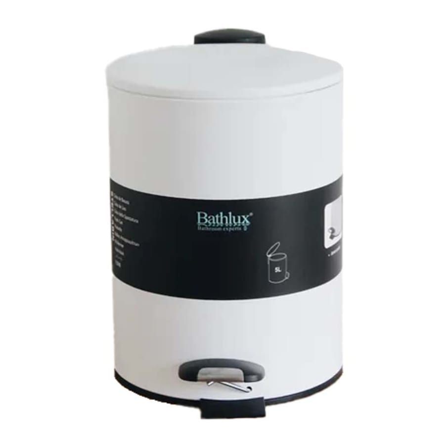 HO BASURERO PLAST D/BANO PEDAL C/LENTO BLANCO 3LT