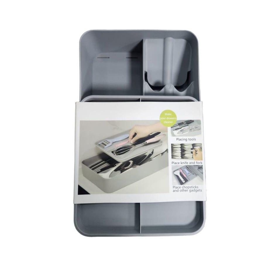 HO ORGANIZADOR CAJON GRIS PLAST  39,5*24*8cm