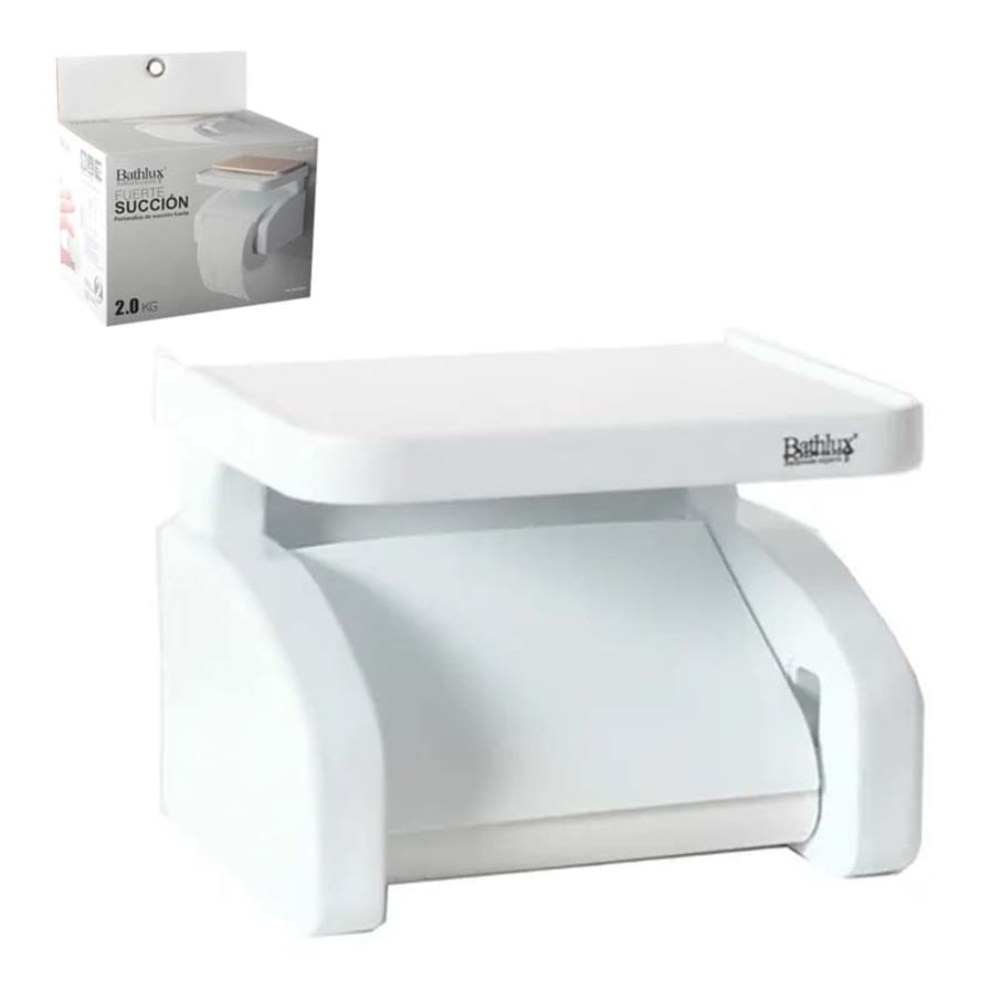 HO SOPORTE PLAST ROLLO D/PAPEL BLANCO C/VENTOSAS /