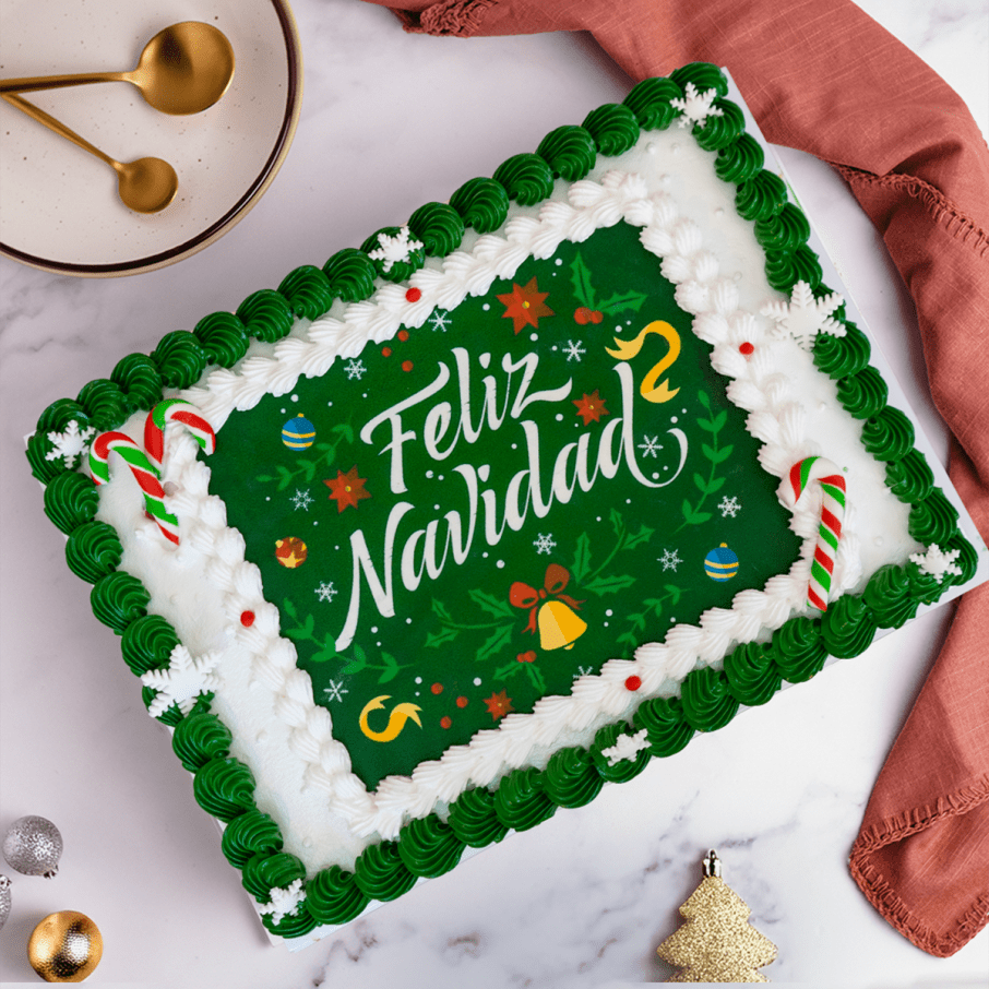 NAVIDAD RECTANGULAR FOTOTORTA (Pedidos con 48 hrs. de anticipación)